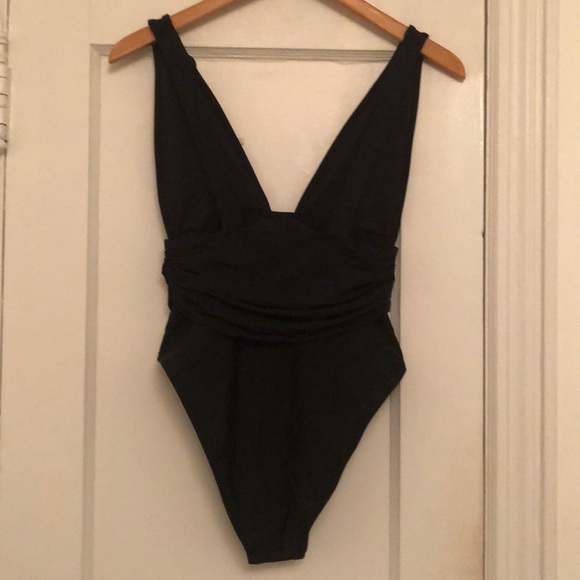 Brand New Black High-Leg Cut Swimsuit - Picture 2 of 3